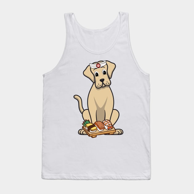 Funny big dog is a sushi chef Tank Top by Pet Station